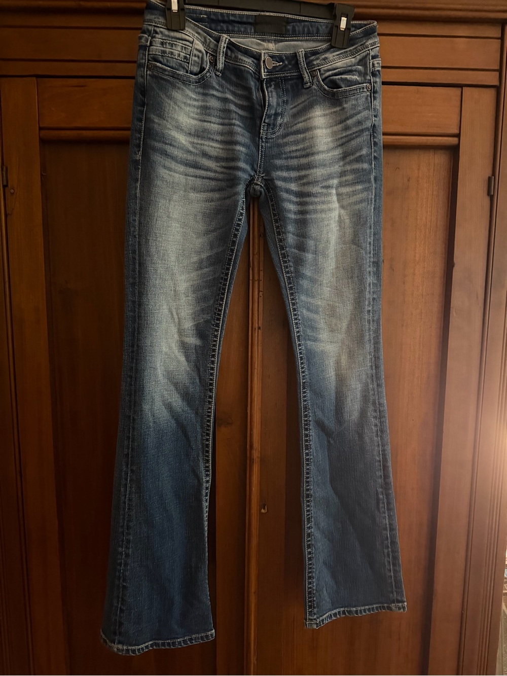 Buckle Black Women's Boot Cut Jeans - Faded Blue Wash